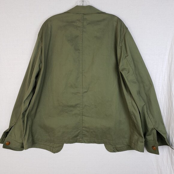 TAYLOR STITCH Ojai Jacket NWOT Chore Coat Army Green Olive Utility size 44 XL - Picture 9 of 15